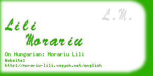 lili morariu business card